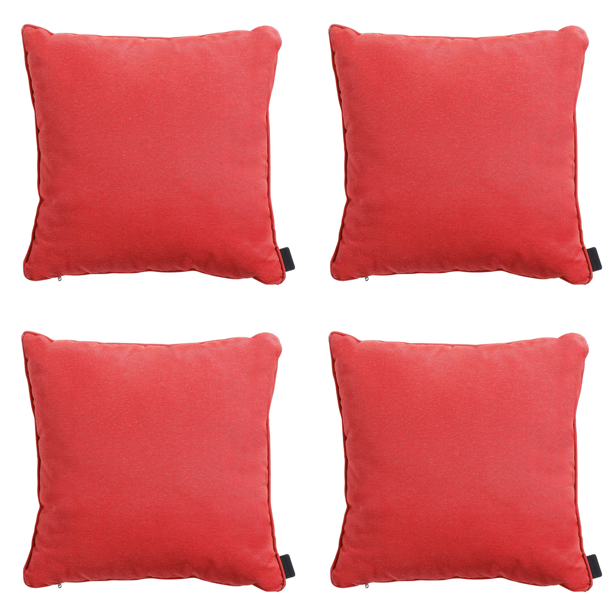 Madison -  Sierkussen Panama brick red - Ca. 45x45 cm - Set van 4