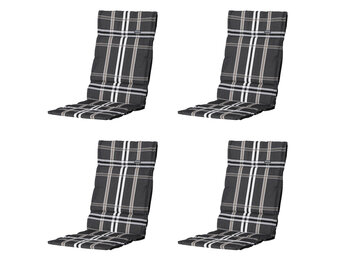 Madison -  Tuinkussen Fiber Deluxe Nils taupe - Ca. 125x50 cm - Set van 4
