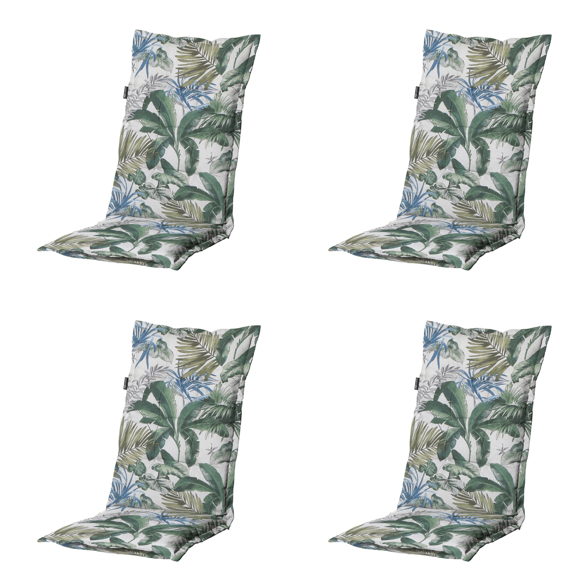 Madison -  Tuinstoelkussen Hoge Rug Bliss blue - Ca. 123x50 cm - Set van 4