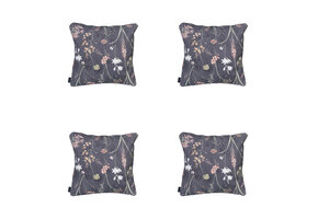 Madison -  Sierkussen Donna grey canvas eco+ - Ca. 50x50 cm - Set van 4