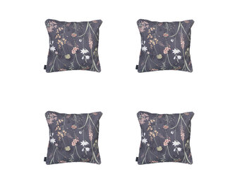 Madison -  Sierkussen Donna grey canvas eco+ - Ca. 50x50 cm - Set van 4