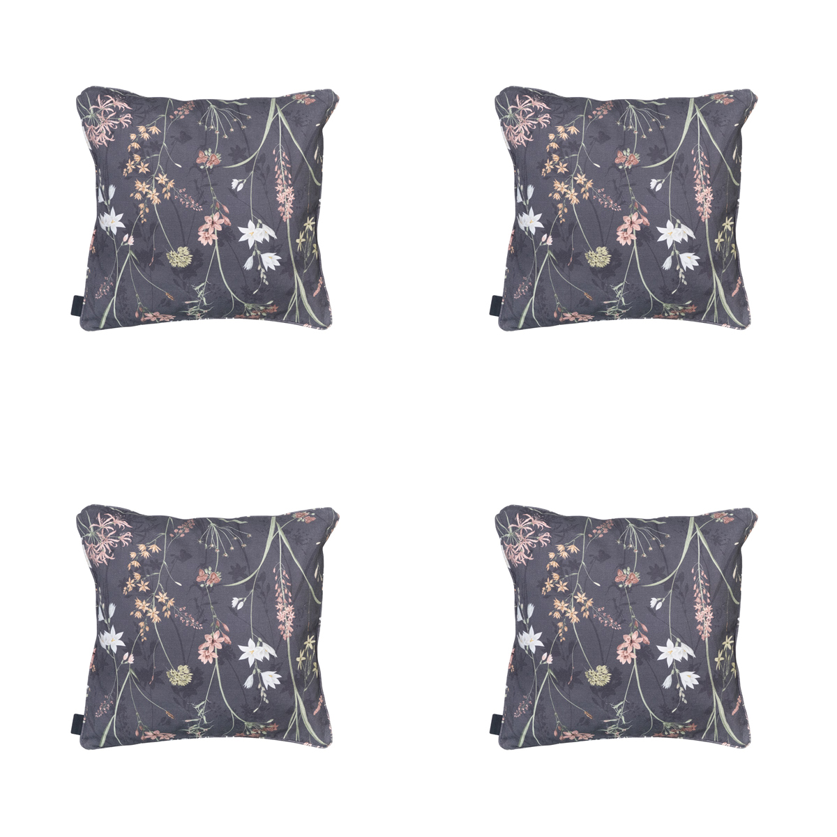 Madison -  Sierkussen Donna grey canvas eco+ - Ca. 50x50 cm - Set van 4