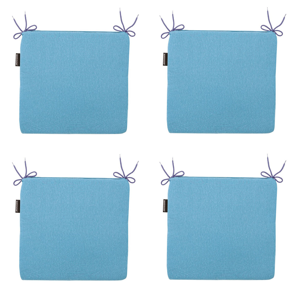 Madison -  Zitkussen Panama aqua - Ca. 40x40 cm - Set van 4