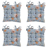 Madison -  Zitkussen Toscane Florina blue - Ca. 46x46 cm - Set van 4