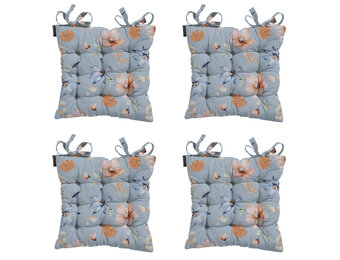 Madison -  Zitkussen Toscane Florina blue - Ca. 46x46 cm - Set van 4