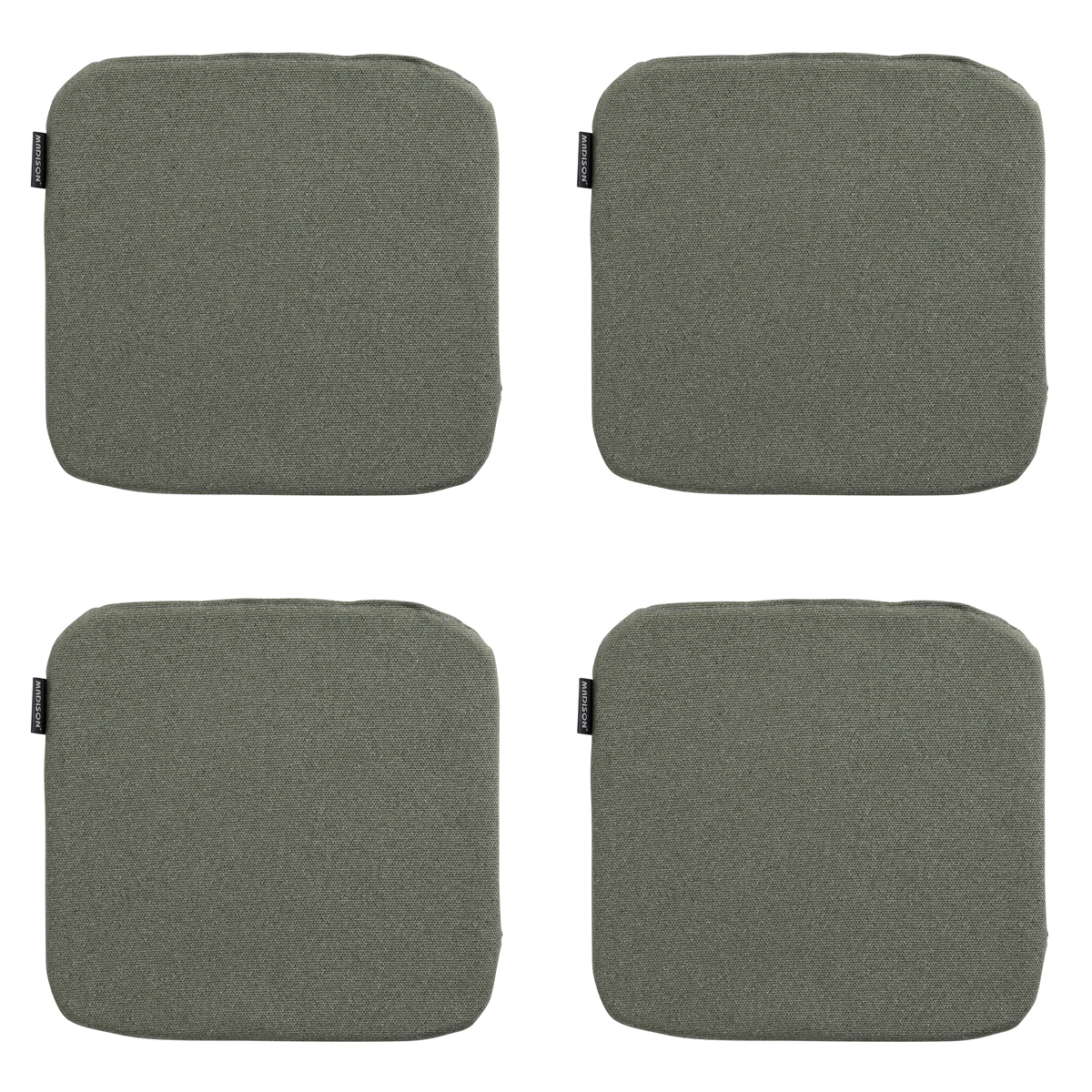 Madison -  Zitkussen Manchester green - Ca. 40x40 cm - Set van 4