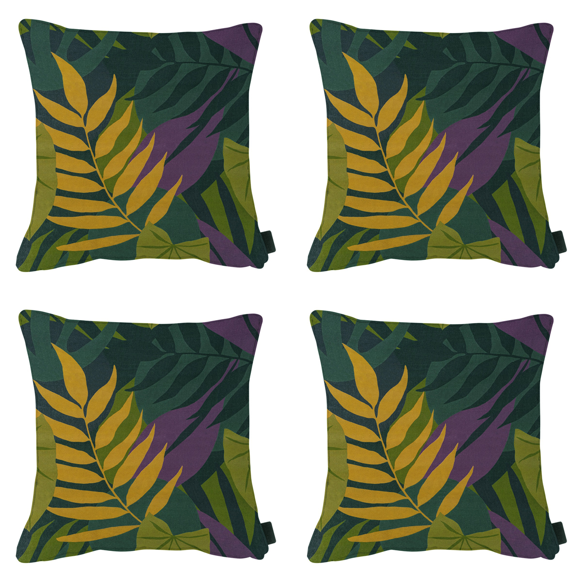 Madison -  Sierkussen Iven green - Ca. 50x50 cm - Set van 4