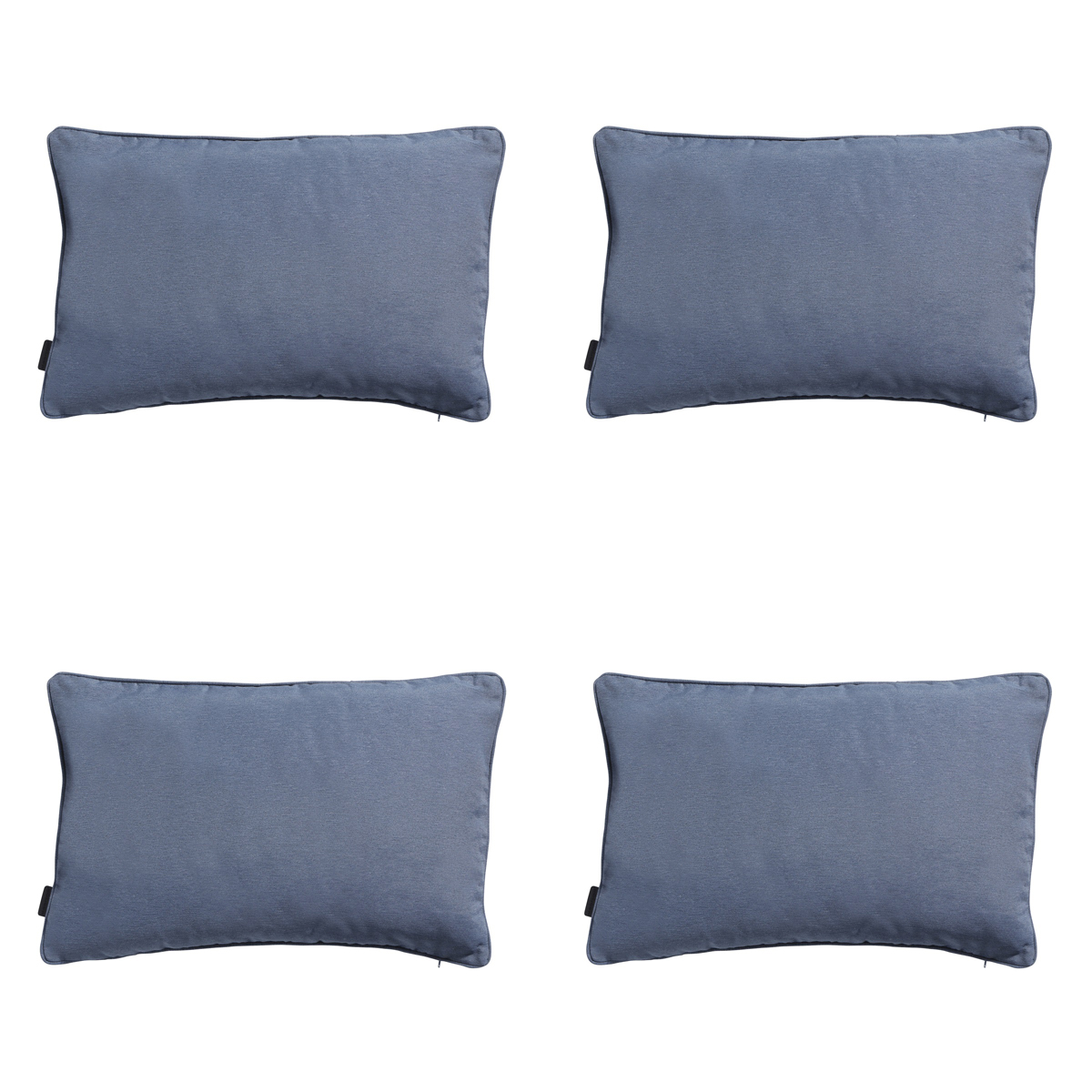 Madison -  Sierkussen Panama safier blue - Ca. 40x60 cm - Set van 4