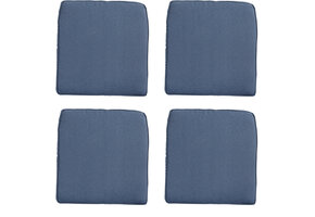 Madison -  Zitkussen Wicker Panama safier blue - Ca. 48x48 cm - Set van 4