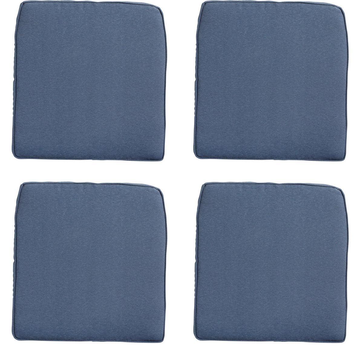 Madison -  Zitkussen Wicker Panama safier blue - Ca. 48x48 cm - Set van 4