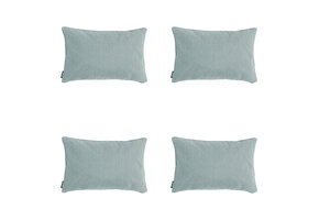 Madison -  Sierkussen Silver canvas eco+ - Ca. 30x50 cm - Set van 4