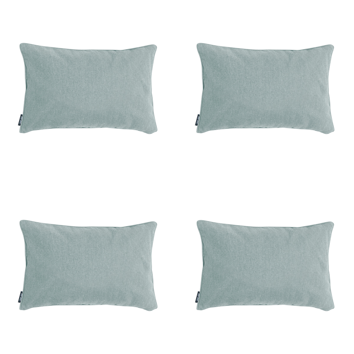 Madison -  Sierkussen Silver canvas eco+ - Ca. 30x50 cm - Set van 4