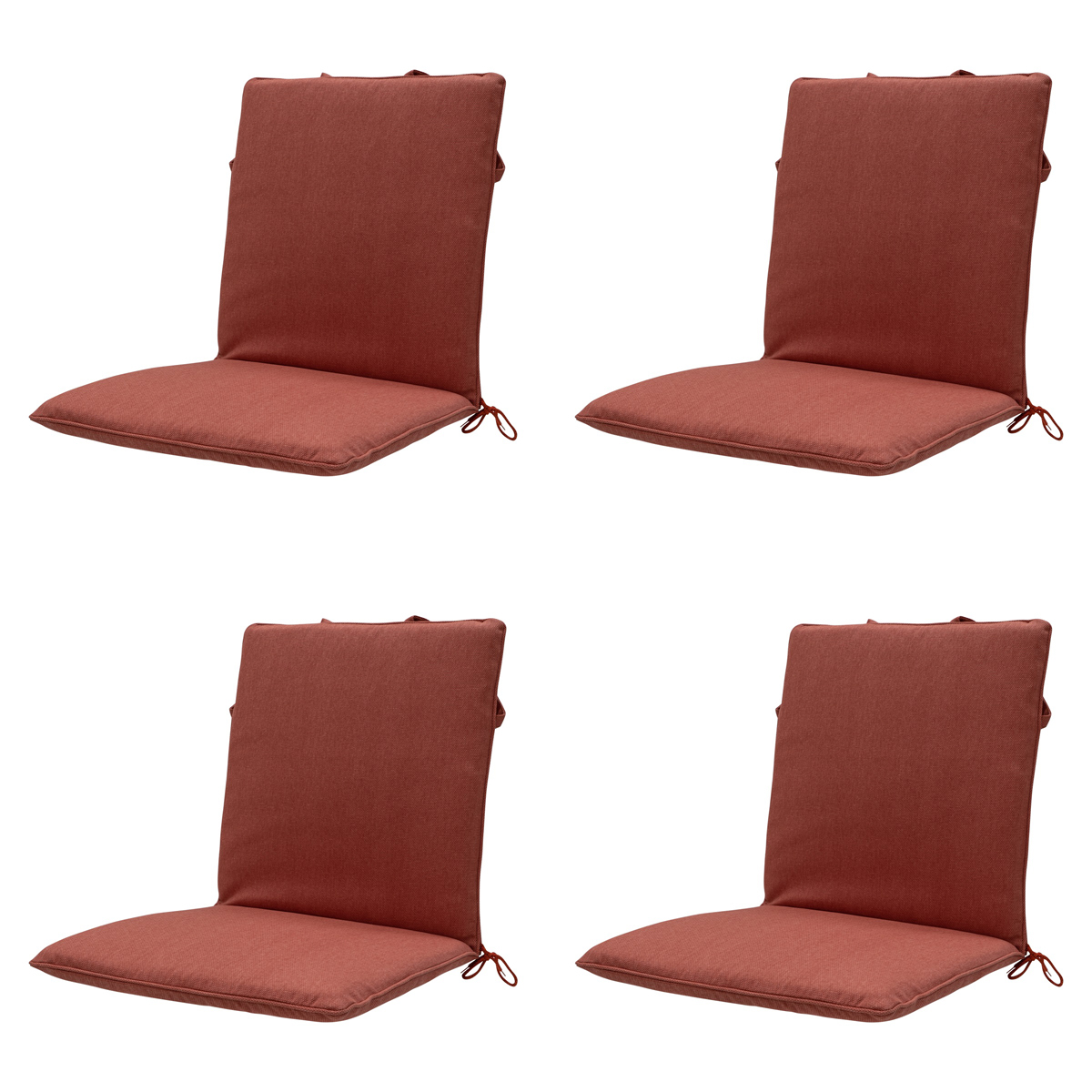 Madison -  Stapelstoelkussen Terra canvas eco+ - Ca. 97x49 cm - Set van 4