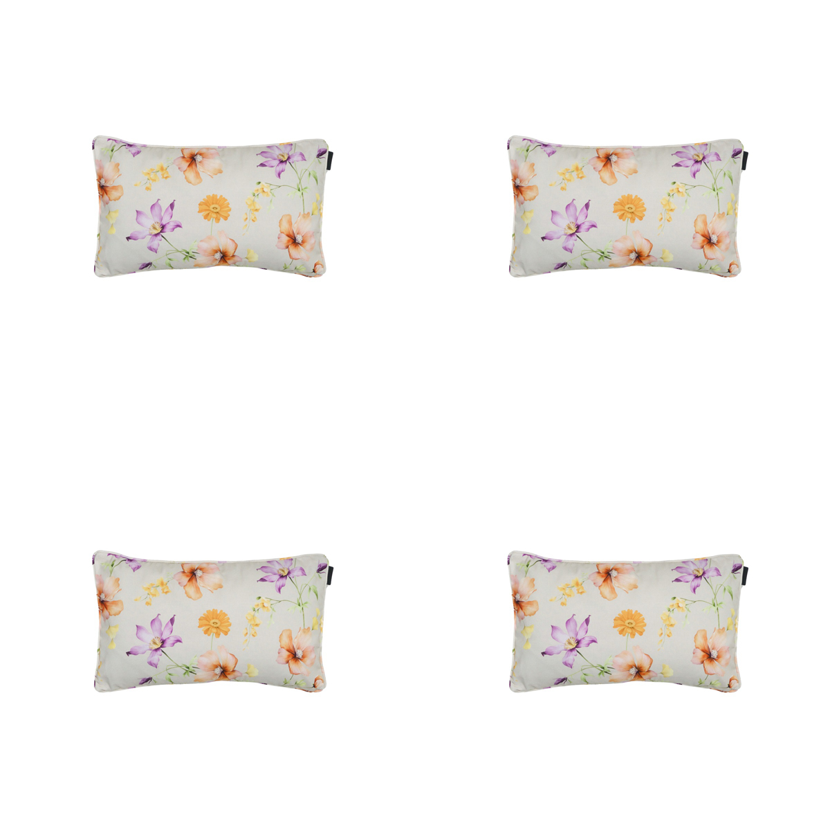 Madison -  Sierkussen Florina purple - Ca. 30x50 cm - Set van 4