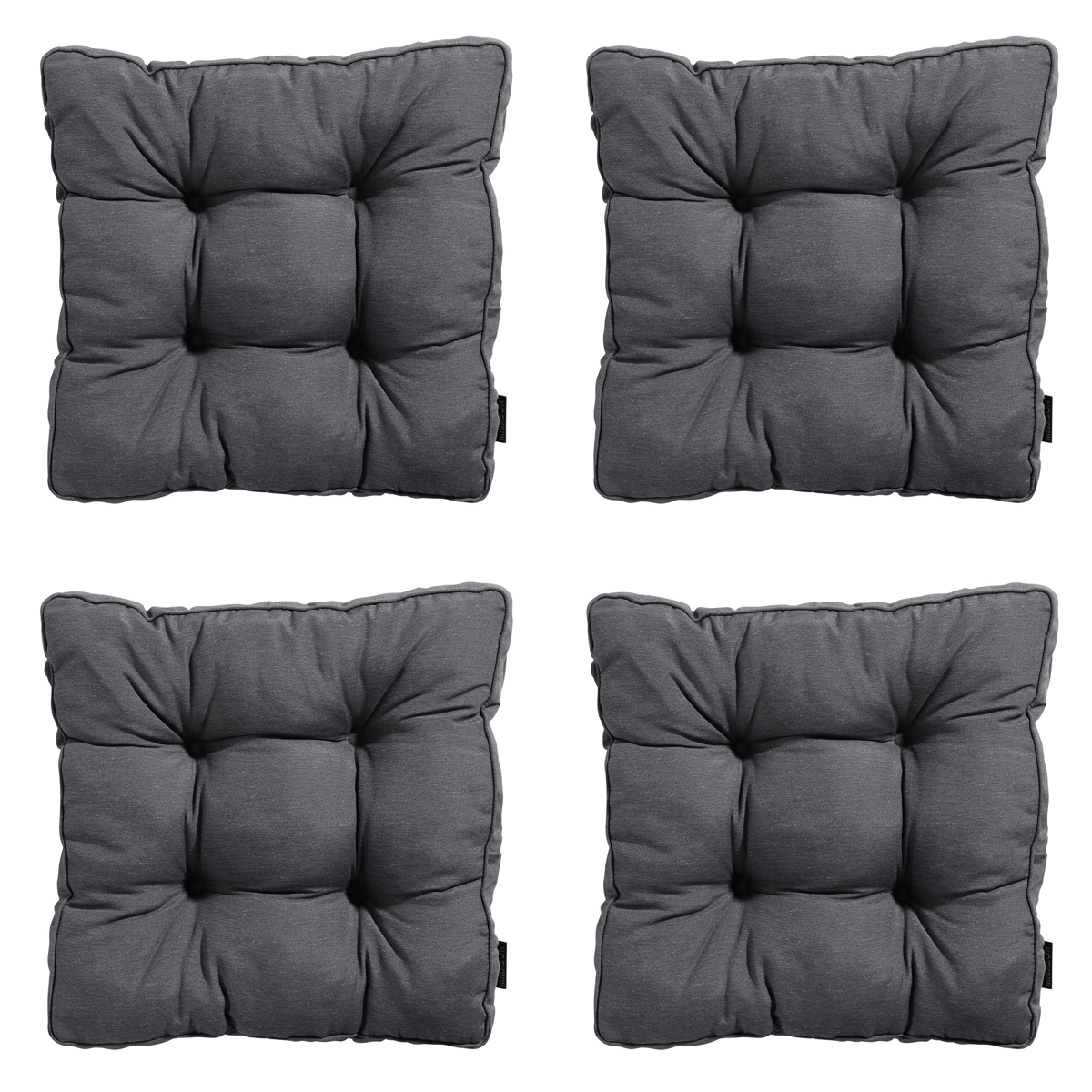 Madison -  Zitkussen Florance Panama grey - Ca. 47x47 cm - Set van 4