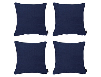 Madison -  Sierkussen Panama indigo - Ca. 60x60 cm - Set van 4