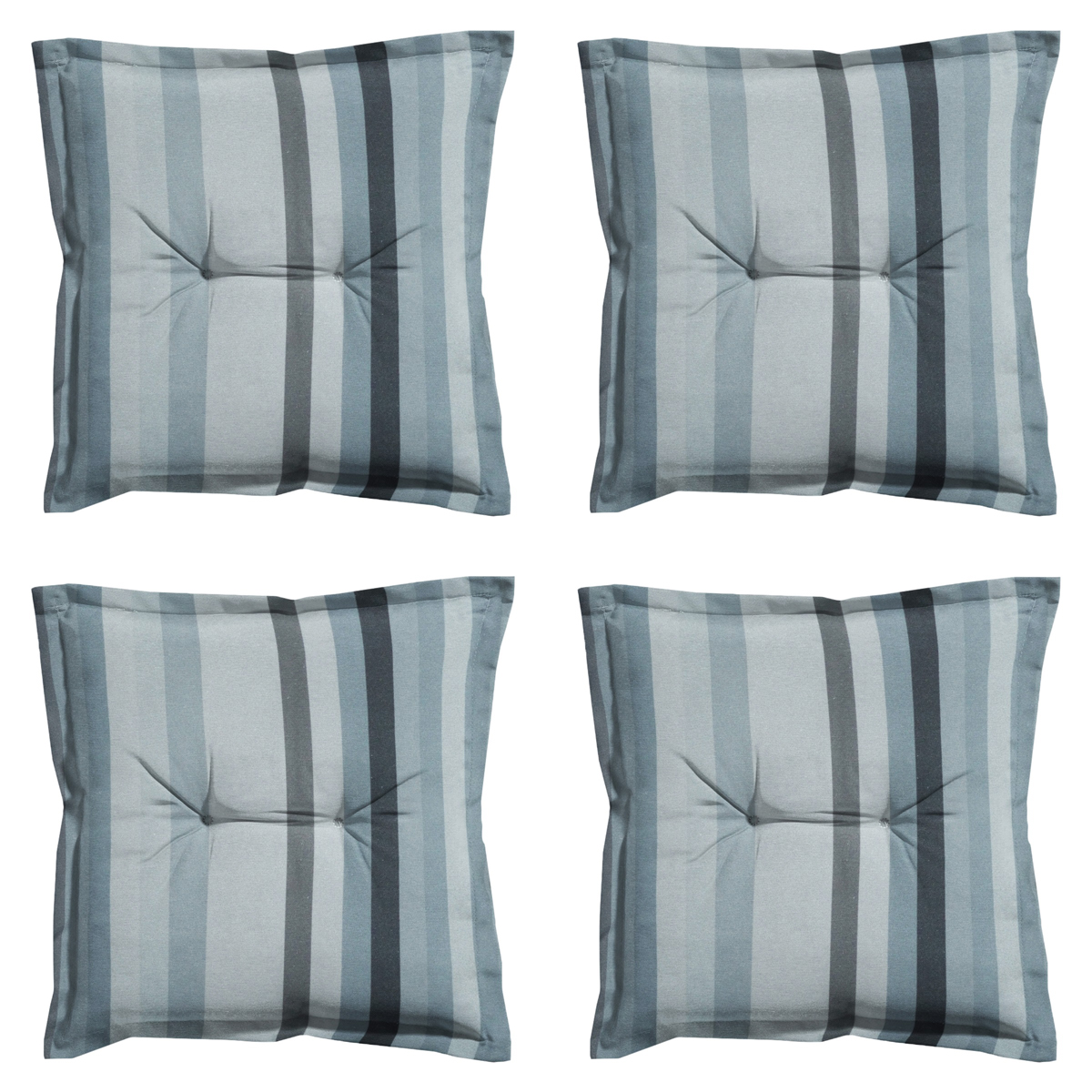 Madison -  Zitkussen Righe grey - Ca. 50x50 cm - Set van 4