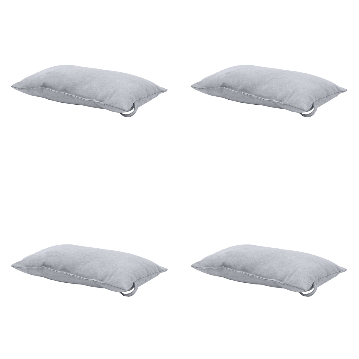 Madison -  Hoofdkussen Panama light grey - Ca. 24x40 cm - Set van 4