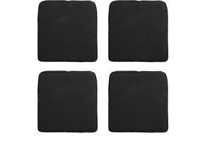 Madison -  Zitkussen Wicker Rib black - Ca. 48x48 cm - Set van 4
