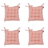 Madison -  Zitkussen Toscane Napels salmone - Ca. 46x46 cm - Set van 4