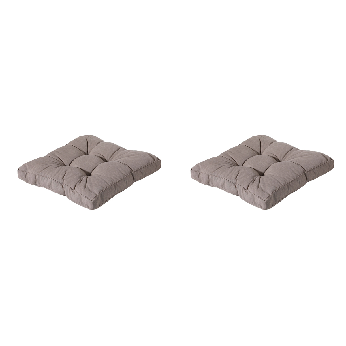 Madison -  Florance Zitkussen Panama taupe - Ca. 60x60 cm - Set van 2