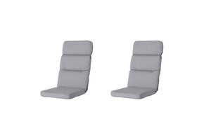 Madison -  Tuinkussen Excellent Lage Rug Manchester light grey - Ca. 105x50 cm - Set van 2