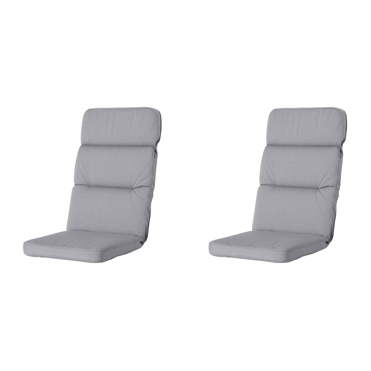 Madison -  Tuinkussen Excellent Lage Rug Manchester light grey - Ca. 105x50 cm - Set van 2