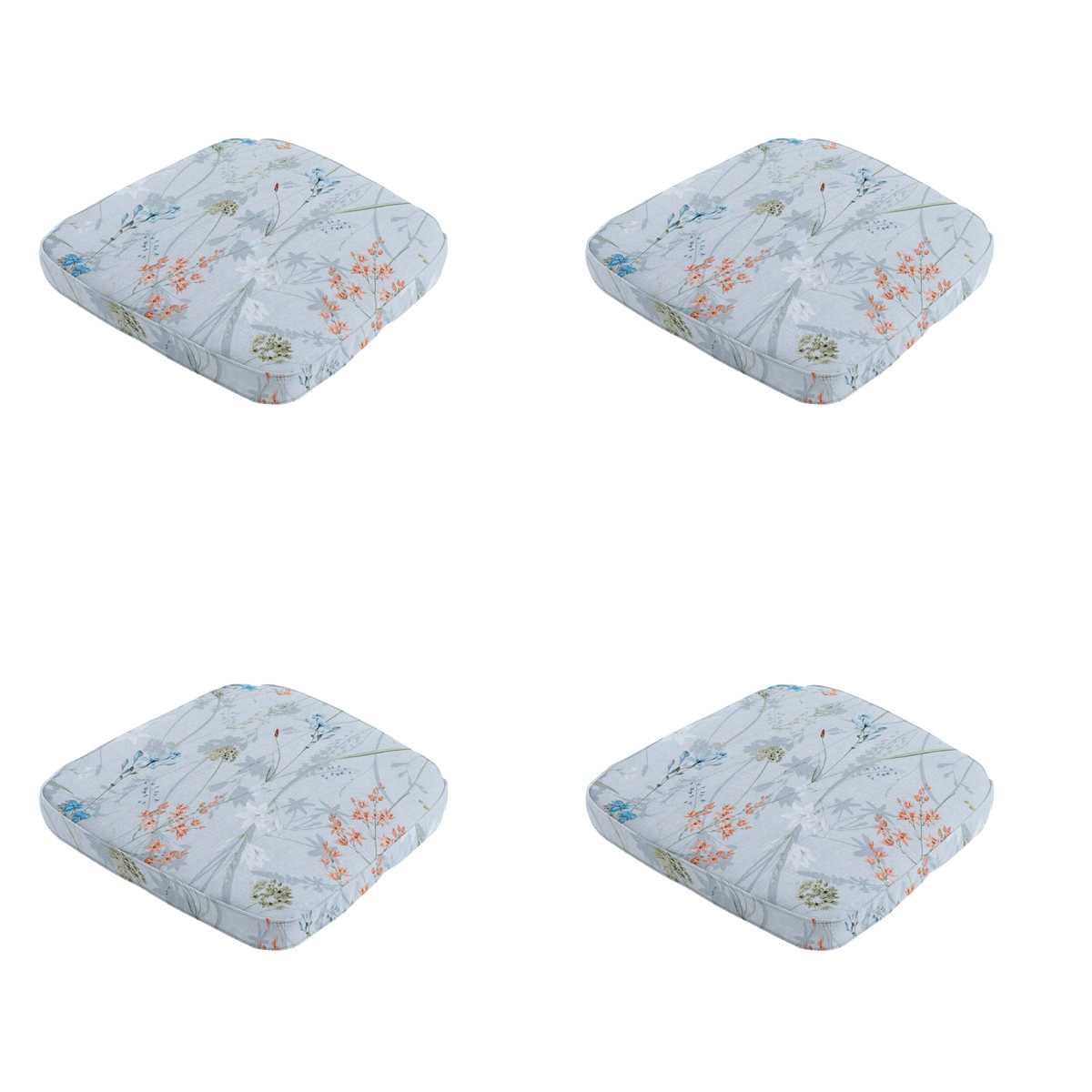 Madison -  Zitkussen Wicker Donna azure canvas eco+ - Ca. 48x48 cm - Set van 4