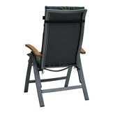 Madison -  Tuinstoelkussen Hoge Rug Joah green - Ca. 120x50 cm - Set van 4