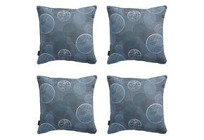 Madison -  Sierkussen Circle blue - Ca. 50x50 cm - Set van 4