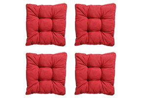 Madison -  Zitkussen Florance Panama brick red - Ca. 47x47 cm - Set van 4