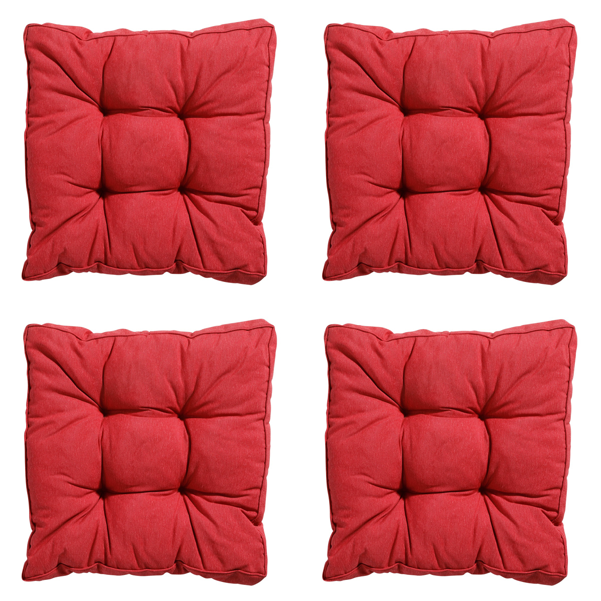 Madison -  Zitkussen Florance Panama brick red - Ca. 47x47 cm - Set van 4