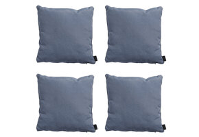 Madison -  Sierkussen Panama safier blue - Ca. 60x60 cm - Set van 4