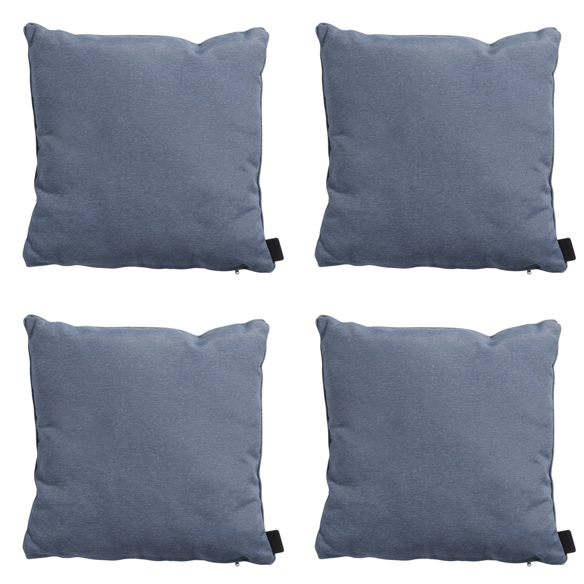 Madison -  Sierkussen Panama safier blue - Ca. 60x60 cm - Set van 4
