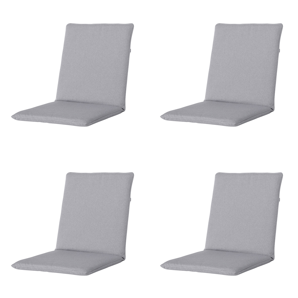 Madison -  Stapelstoelkussen Manchester light grey - Ca. 97x49 cm - Set van 4