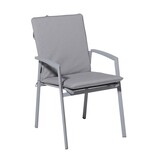 Madison -  Stapelstoelkussen Manchester light grey - Ca. 97x49 cm - Set van 4
