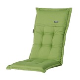 Madison -  Tuinstoelkussen Hoge Rug Rib lime - Ca. 123x50 cm - Set van 4