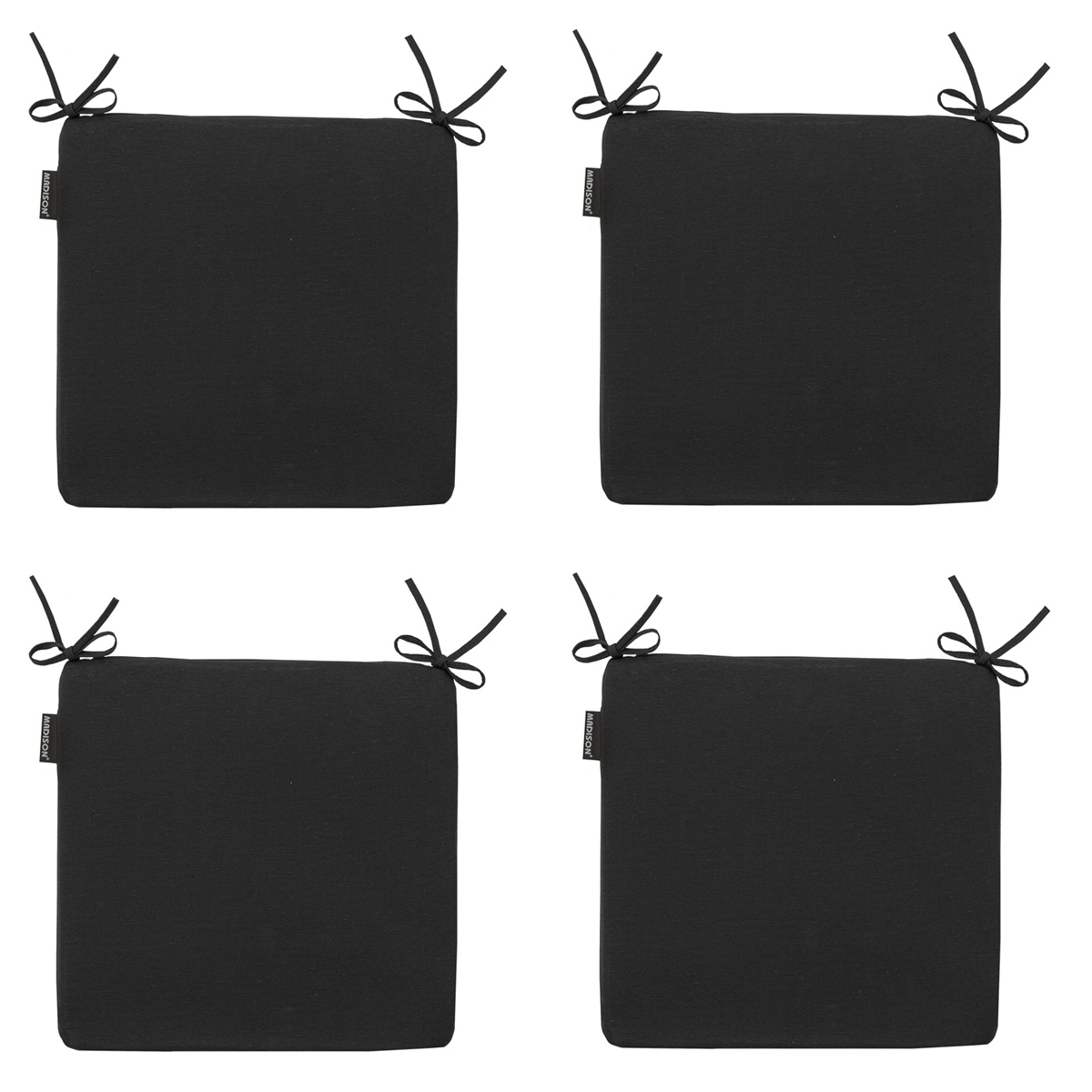 Madison -  Zitkussen Panama black - Ca. 40x40 cm - Set van 4