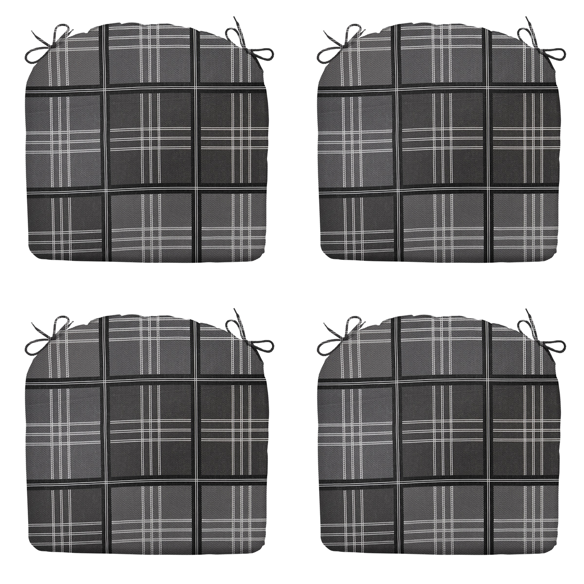 Madison -  Zitkussen Patchy grey - Ca. 46x48 cm - Set van 4