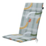 Madison -  Tuinstoelkussen Hoge Rug Tess orange - Ca. 120x50 cm - Set van 4