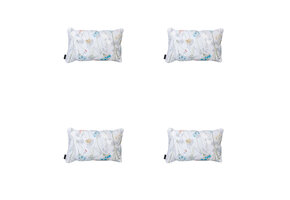 Madison -  Sierkussen Donna azure canvas eco+ - Ca. 30x50 cm - Set van 4