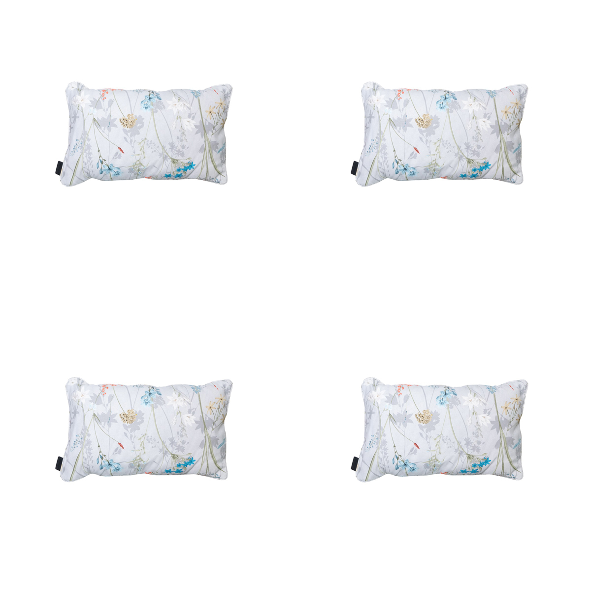 Madison -  Sierkussen Donna azure canvas eco+ - Ca. 30x50 cm - Set van 4