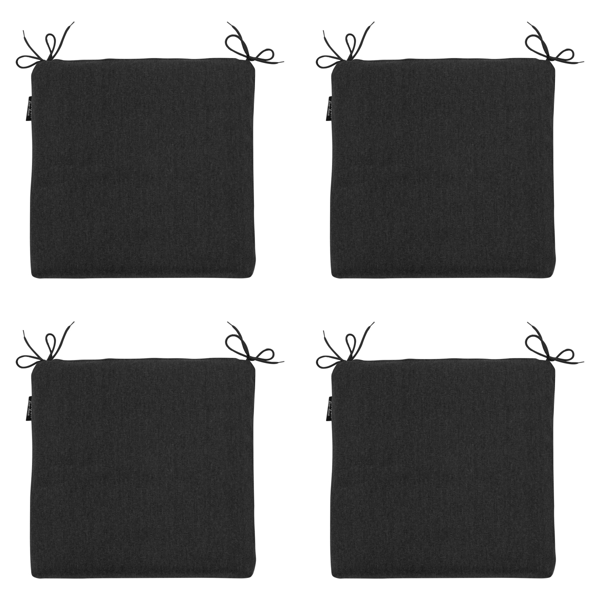 Madison -  Zitkussen Black canvas eco+ - Ca. 40x40 cm - Set van 4