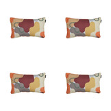 Madison -  Sierkussen Grafi bordo - Ca. 30x50 cm - Set van 4