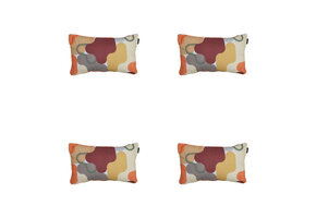 Madison -  Sierkussen Grafi bordo - Ca. 30x50 cm - Set van 4
