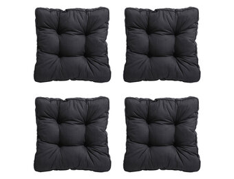 Madison -  Zitkussen Florance Basic black - Ca. 47x47 cm - Set van 4