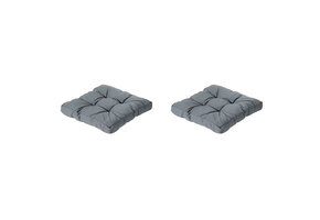 Madison -  Florance Zitkussen Rib grey - Ca. 73x73 cm - Set van 2
