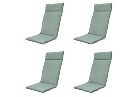 Madison -  Tuinstoelkussen Hoge Rug Napels kaki - Ca. 120x50 cm - Set van 4