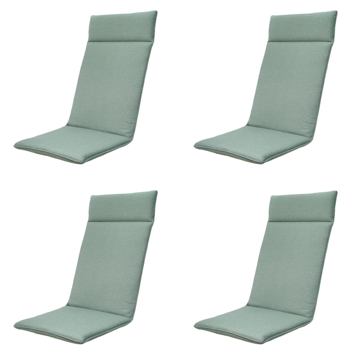 Madison -  Tuinstoelkussen Hoge Rug Napels kaki - Ca. 120x50 cm - Set van 4