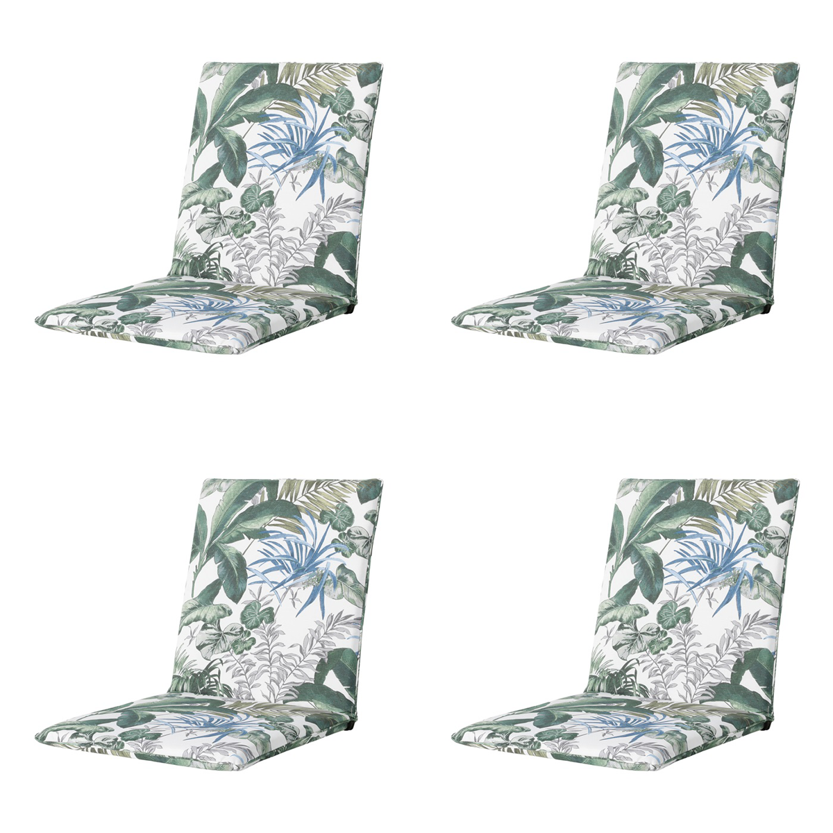 Madison -  Stapelstoelkussen Bliss blue - Ca. 97x49 cm - Set van 4